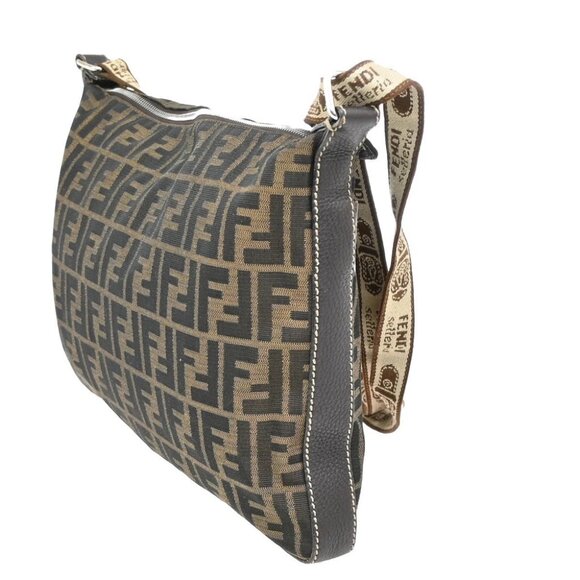 Fendi Selleria Zucca Pattern Shoulder Hand Bag Canvas Leather Brown 88FC126 - Picture 11 of 13